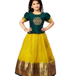 A.T.U.N. (ALL THINGS UBER NICE) Girls Poly Silk Floral Printed 3/4 Sleeve Sharara Set | Traditional Ethnic Wear Clothing Set for Festival and Special Occasions