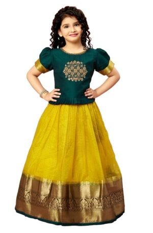 A.T.U.N. (ALL THINGS UBER NICE) Girls Poly Silk Floral Printed 3/4 Sleeve Sharara Set | Traditional Ethnic Wear Clothing Set for Festival and Special Occasions