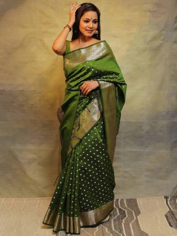 Avantika Fashion Women's Kanjivaram Soft Pure Silk Banarasi Sarees With Blouse Piece - Image 2