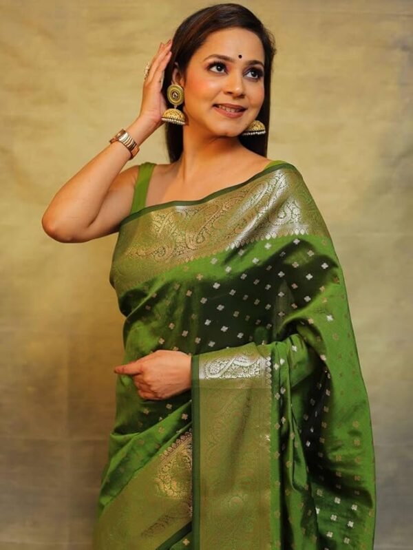 Avantika Fashion Women's Kanjivaram Soft Pure Silk Banarasi Sarees With Blouse Piece - Image 3
