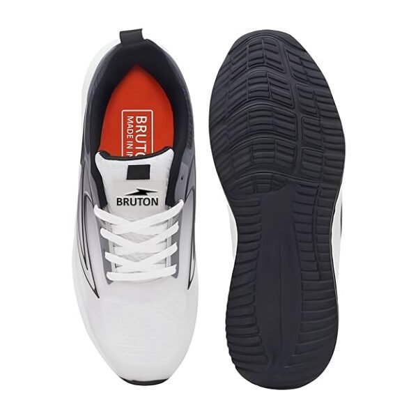 BRUTON EVA Lite Sport Shoes Running Shoes for Men- White - Image 5