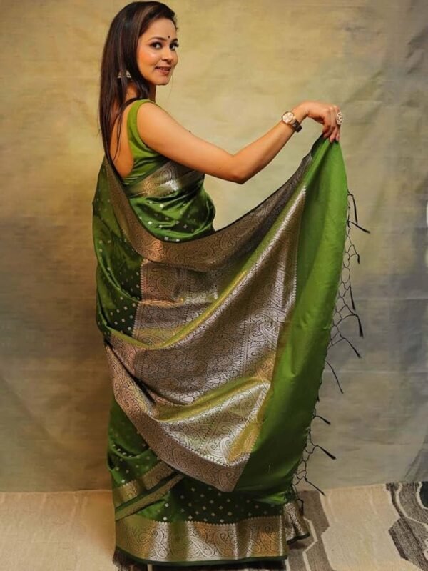 Avantika Fashion Women's Kanjivaram Soft Pure Silk Banarasi Sarees With Blouse Piece - Image 5