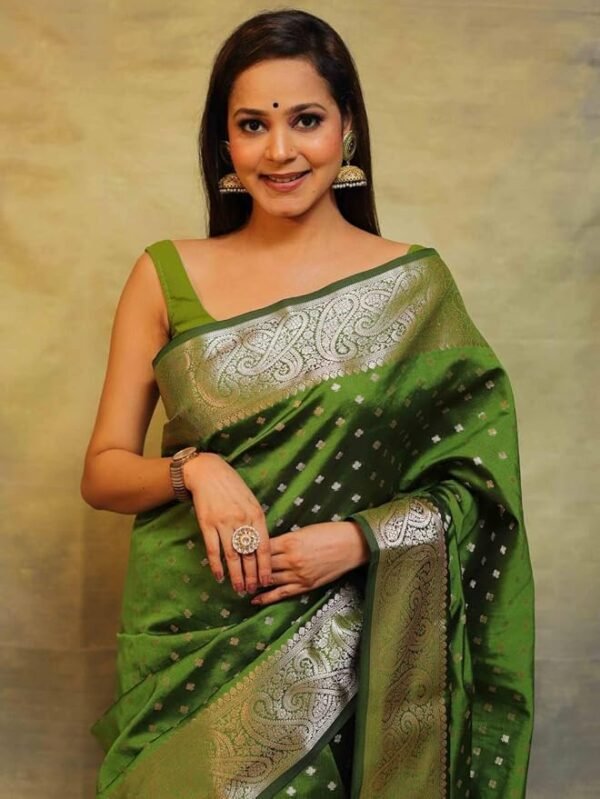 Avantika Fashion Women's Kanjivaram Soft Pure Silk Banarasi Sarees With Blouse Piece - Image 4