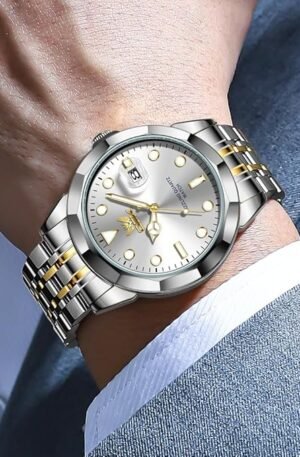 OPK Watches for Men Diamond Roman Analog Mens Watches Waterproof Large Stainless Steel Men Wrist Watch Business Father Gift Watch