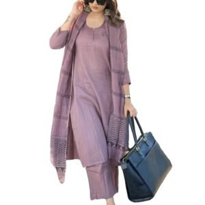 Brand: ANNI DESIGNER ANNI DESIGNER Women's Rayon Blend Solid Straight Kurta with Pant & Dupatta