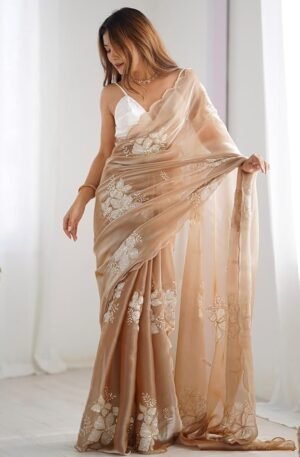organza saree