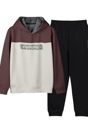 HELLCAT Printed Cotton Blend Full sleeve Hoodie T-shirt Jogger Trackpant Clothing Set for Boys