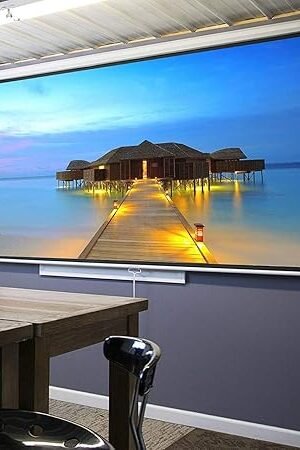 Royality® Industries Autolock Imported Projector Screen White (7 FEET by 5 FEET = 100’’)