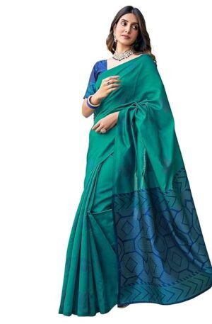 SAMAH Women'smorden Banarasi Silkched Blouse modern banarasi saree blouse design