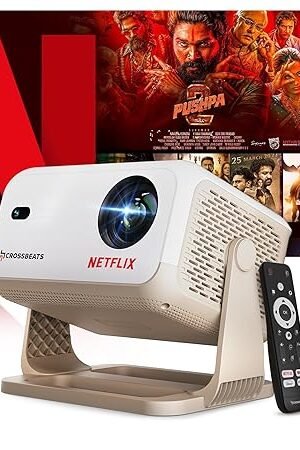 [Netflix Official License] Crossbeats Lumex Flix Projector 4k Ultra HD, 1080p Native