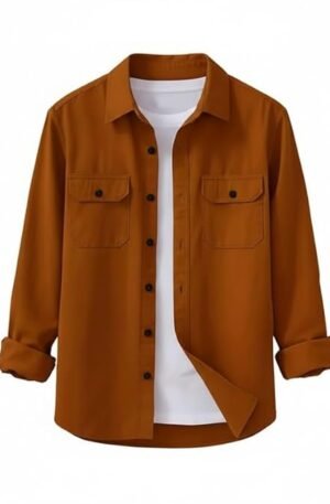Visit the DEELMO Store DEELMO Men’s Stylish Cotton Blend Casual Shirt || Full Sleeve Button-Down Shirt with Dual Flap Pockets || Comfortable Breathable Fabric || Perfect for Casual Office and Outing Wear