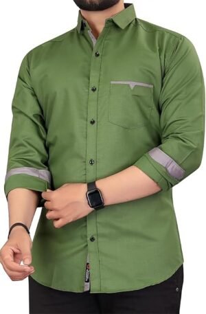 Men's Solid Relaxed Fit Cotton Shirt